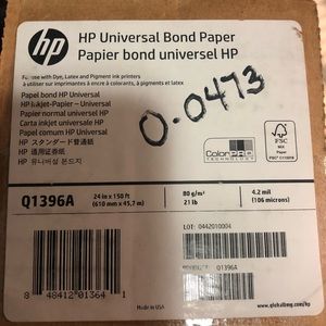Lot of 4 HP Universal Bond paper 24” x 150 ft